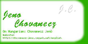 jeno chovanecz business card